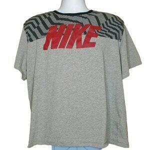 NIKE TEE Gray Black and Red Short Sleeve T Shirt Mens Size XXL